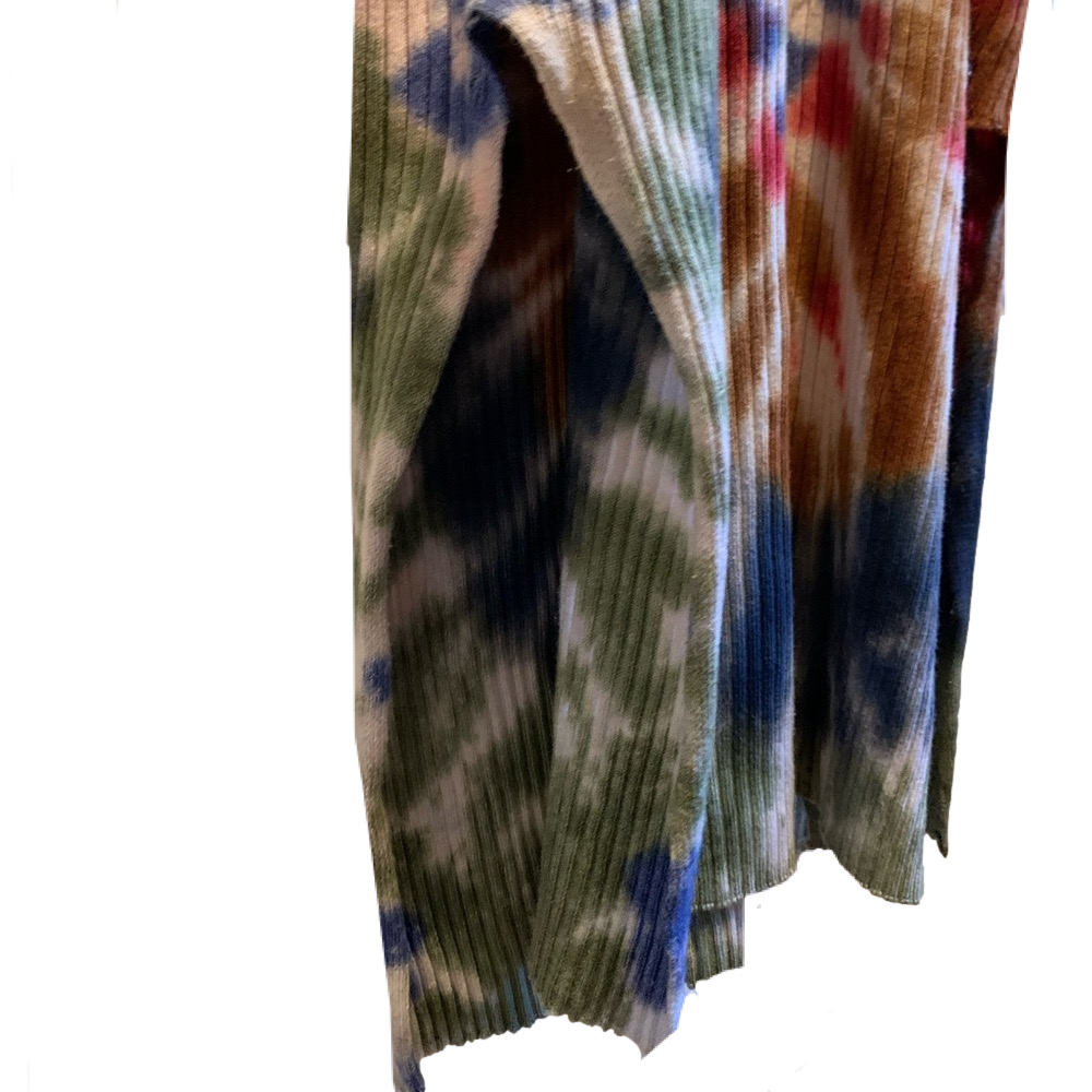 🌈 Jolie & Joy Ribbed Tie Dye Midi Dress 3X | Boho Sleeveless Plus Size Sundress - Picture 4 of 5